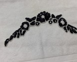 Black &amp; White Sequined &amp; Seed Beads Applique Motif Patch Wearable 13.5&quot; ... - $9.85