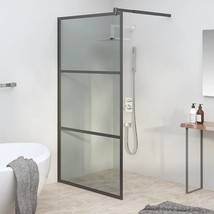 vidaXL Walk-in Shower Wall 39.4&quot;x76.8&quot; Dark ESG Glass Black - $352.76