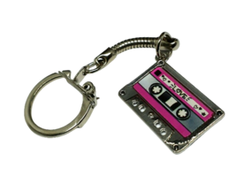 Cassette Keyring Hey DJ 80s 90s Tape Funky Cute Kitsch Retro Cool Fun Novelty Uk - $4.34