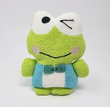 5&quot; Sanrio Keroppi Winking Wink Green Frog Terry Cloth Stuffed Animal Plush Toy - £36.52 GBP