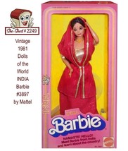 Dolls of the World INDIA Barbie 3897 by Mattel Vintage 1982 DOTW Barbie India - £47.17 GBP