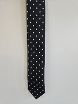 Cravatta collo snella motivo a pois nero/bianco Carbon Elements, 100% po... - $14.24
