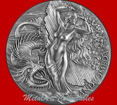 2022 Andromeda and Sea Monster 2 oz Antiqued 0.999 Silver Coin Celestial... - €550,99 EUR