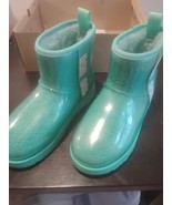 UGG Classic Clear Mini Winter Boots Rain Shoes Womens Size 6 Blue Pull On - $25.99