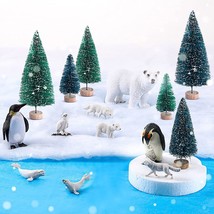 20 Pcs Polar Animal Toy Set Includes 10 Pcs Arctic Animals Figurines With Igloo, - £37.75 GBP