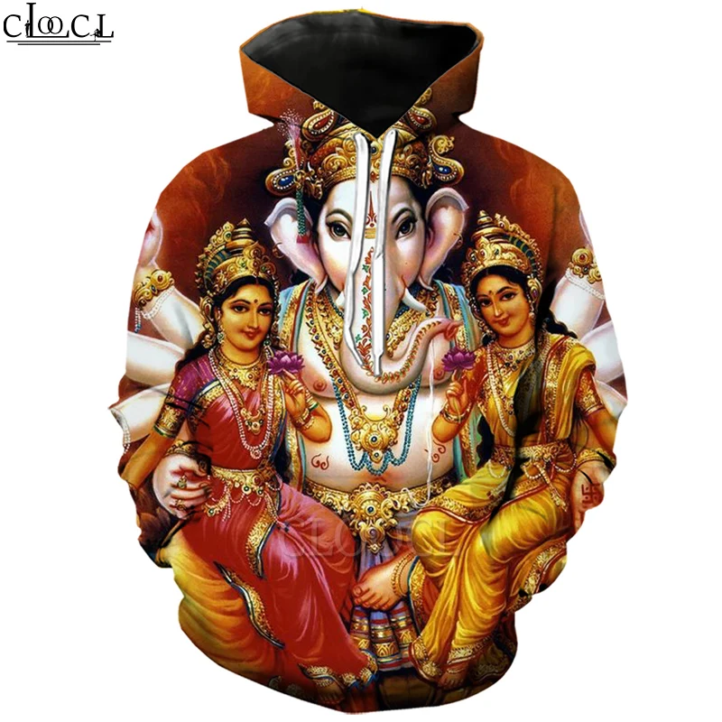 CLOOCL Hinduism God Lord Ganesha Hoodies 3D Print Mens Women Fashion Jogging  Ca - £156.61 GBP