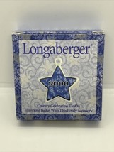 LONGABERGER  Century Celebration 2000 Ceramic Basket Tie On NIB Blue Star - £5.09 GBP