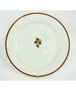 Antique 1880s Anthony Shaw Copper Tea Leaf Stone China 8" Dinner Plate Ironstone - $9.99
