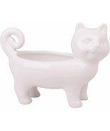 Kitty Cat 91832 Ceramic 3D Sculpted Footed Tidbit Bowl 7 oz White 7.16 X 5 - £15.81 GBP