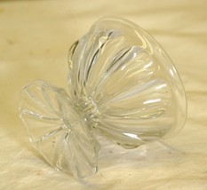Panel Clear Glass Footed Sherbet Pedestal Ice Cream Dish - $12.86