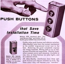 1958 Allen Bradley Motor Control Switch Advertisement Vintage Electronic... - $19.99