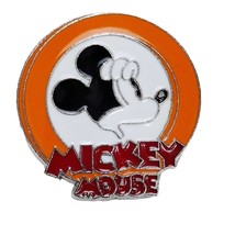 Disney World Land Mickey Mouse Head Orange Circle Expressions Trading Pi... - £7.11 GBP