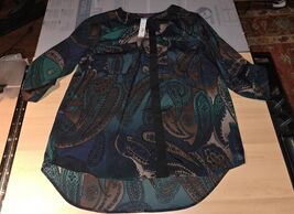 Women's Beverly Drive Paisley Print Blouse Size 2x NWT Mature Office Car... - $24.95