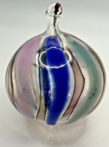 Vintage  Art GlassTwisted Blue Purple Green Maroon Ornament U257/5 - £31.31 GBP