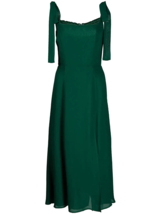NWT Reformation Twilight in Emerald Green Side Slit Georgette Midi Tank Dress 20 - £158.65 GBP