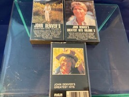 John Denver Lot of 3 Vintage Cassette Tapes Greatest Hits Volumes 1, 2 &amp; 3 - £14.78 GBP