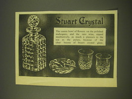 1958 Stuart Crystal Ad - Stuart Crystal The centre bowl of flowers - £14.26 GBP