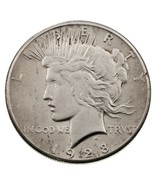 1928 Argent Paix Dollar En Au + État,Pièce de Monnaie Est UNC Avec Mineu... - €363,01 EUR