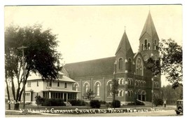 St Henry&#39;s Catholic Church &amp; Parish Real Photo Postcard Perham Minnesota 1930&#39;s - £23.42 GBP