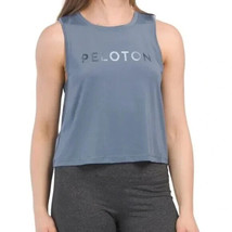 NWT Womens Yoga Pilates Top New Peloton Blue L Muscle Tank Crop New Logo... - $88.11