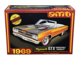 Skill 2 Model Kit 1969 Plymouth GTX Convertible 1/25 Scale Model by AMT - £35.36 GBP