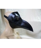 Black Plague Doctor Mask Crow Bird Beak Steampunk Medieval Apocalyptic B... - $415.28 MXN