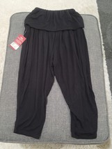 Capezio Slouch Capri Pants 10454W Black NEW NWT Size Small - $19.77