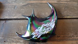 Vintage Iridescent Angel Fish Paperweight 5.5&quot; - £23.38 GBP