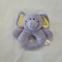 Kids II Stuffed Plush Lavender Purple Baby Infant Ring Rattle Toy Grasping - $24.74
