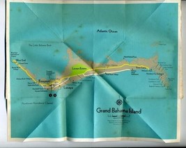 Northeast Airlines Yellowbird Migration Guide to Freeport Bahamas Pop Up Map - £31.69 GBP