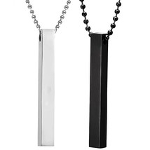 Fashion Frill Men&#39;s Jewellery 3D Cuboid Vertical Bar - £18.42 GBP