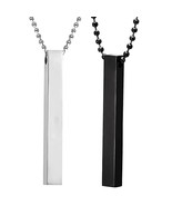 Fashion Frill Men&#39;s Jewellery 3D Cuboid Vertical Bar - $437.71 MXN