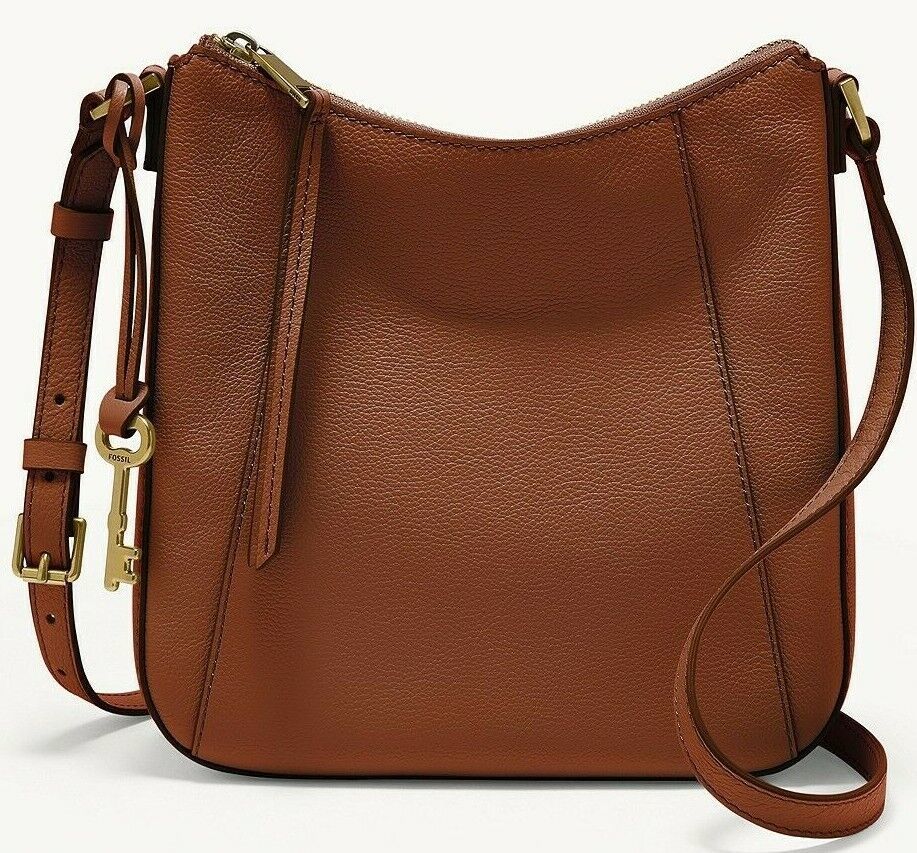 Fossil Talia Crossbody Shoulder Bag Brandy Brown Leather SHB2793213 $180 Retail