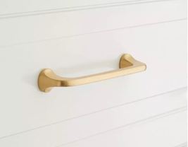 New 6&quot; Satin Brass Amarilla Solid Brass Cabinet Pull By Signature Hardware - £12.45 GBP