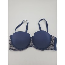 Maidenform Bra 38D Womens Blue Underwired Padded Push Up Adjustable Straps - £15.78 GBP