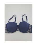 Maidenform Bra 38D Womens Blue Underwired Padded Push Up Adjustable Straps - £15.71 GBP