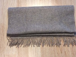 Scarf Ralph Lauren 70% Wool 25% Angora 5% Nylon Grey and Beige Size 83x22 - $16.83