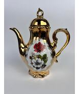 Wunsiedel Bavaria Vintage Porcelain Tea Coffee Pot 24 Karat Gold Plated ... - $150.00