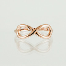 Women&#39;s 14k Rose Gold High Polish Infinity Ring Dainty 1.35mm Band -Made in USA - £152.26 GBP