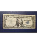 1957 $1 Dollar Bill Fancy Serial Number Error Silver Certificate Rare Cu... - €24,28 EUR