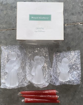 Royal Gallery Federated Dept Crystal Set of Three Angel Candleholders K4852/3 - £7.99 GBP