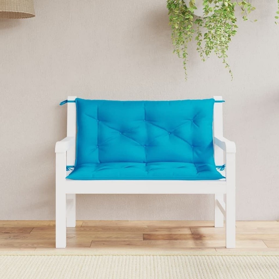vidaXL Garden Bench Cushion Set of 2 Light blue Oxford fabric Large - $83.04