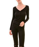 WILDFOX Womens Top Dreaming Of You Long Sleeve Black Size S - £43.17 GBP