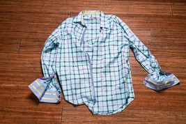 Robert Graham X Collection XL Blue Teal Plaid Button Shirt - $1,036.60 MXN