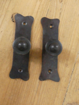 2 Hand Forged Iron Pulls 4 1/8&quot; Total Length Cabinet Handles Bin Door Ga... - $11.99