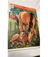 Vintage 1977 Whitman Frame Tray Puzzle Horse &amp; Colt Farm Puzzle 11&quot; - €6,73 EUR