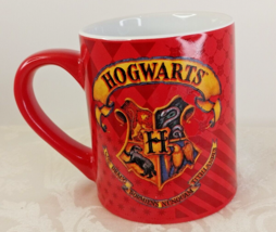 Harry Potter Hogwarts Gryffindor Crest Red Coffee Mug 14oz Ceramic - £14.11 GBP