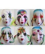 Lot Of 12 Mardi Gras Hand Painted Mask 5&quot; - Handcrafted New Orleans Masks - $28.01