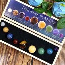 Solar System 9 Planets Gemstones Décor Healing Crystal Chakra Reiki - £11.80 GBP