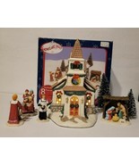 Snowflake Falls 8 Piece Lighted Church Nativity Set Limited Edition 2002... - £31.14 GBP